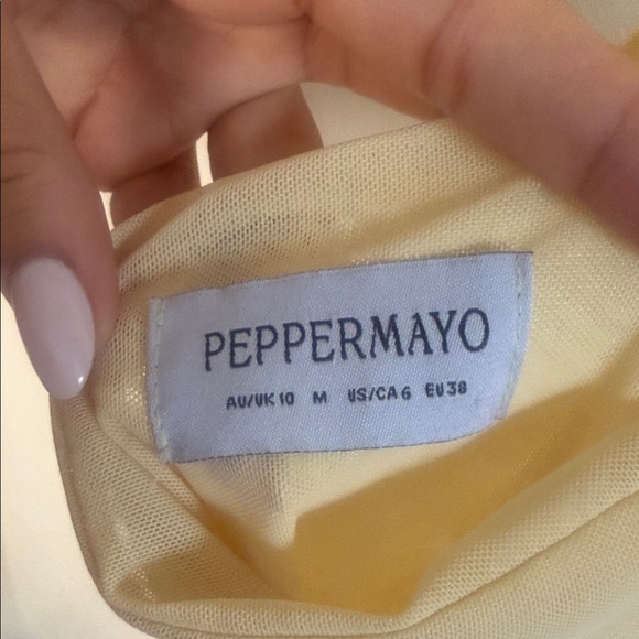 Peppermayo Cream One-Shoulder Halter Mini Dress - Picture 4 of 4